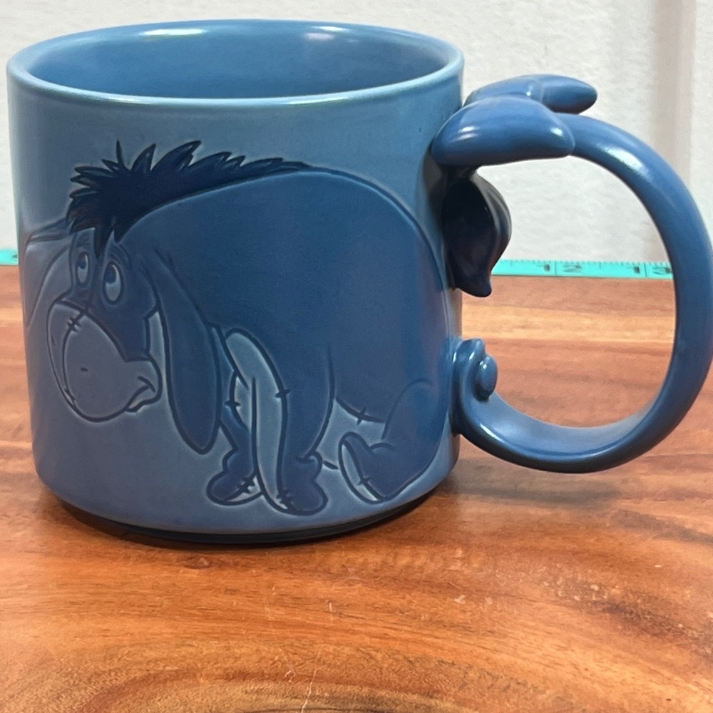 Hallmark Eyeore Tail Handled Blue 12oz 3D Coffee Mug/Cup-Disney